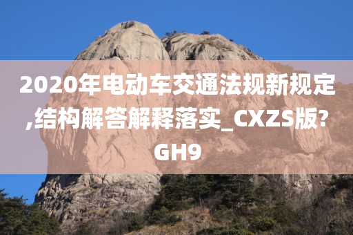 2020年电动车交通法规新规定,结构解答解释落实_CXZS版?GH9