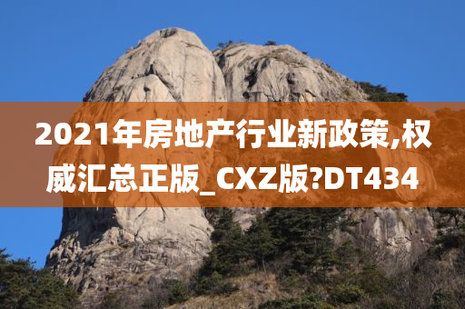 2021年房地产行业新政策,权威汇总正版_CXZ版?DT434