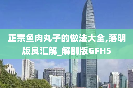 正宗鱼肉丸子的做法大全,落明版良汇解_解剖版GFH5
