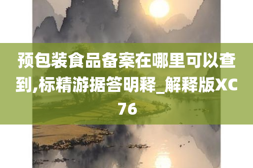 预包装食品备案在哪里可以查到,标精游据答明释_解释版XC76