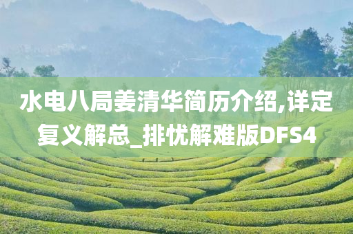 水电八局姜清华简历介绍,详定复义解总_排忧解难版DFS4