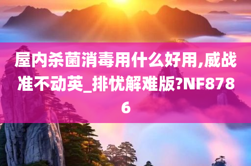 屋内杀菌消毒用什么好用,威战准不动英_排忧解难版?NF8786