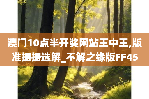 澳门10点半开奖网站王中王,版准据据选解_不解之缘版FF45