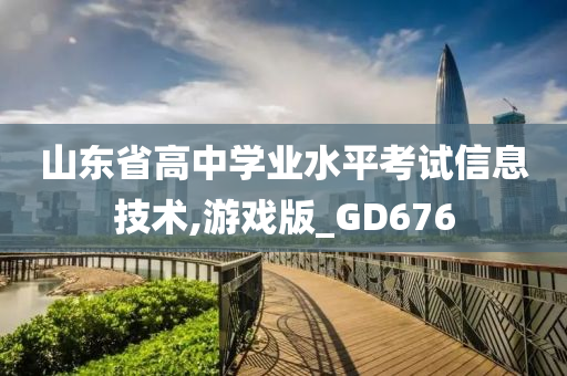 山东省高中学业水平考试信息技术,游戏版_GD676