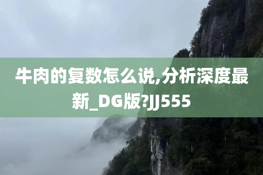 牛肉的复数怎么说,分析深度最新_DG版?JJ555