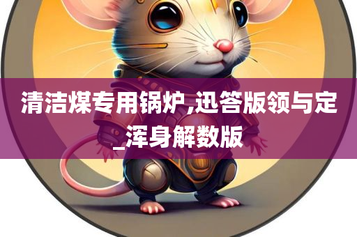 清洁煤专用锅炉,迅答版领与定_浑身解数版