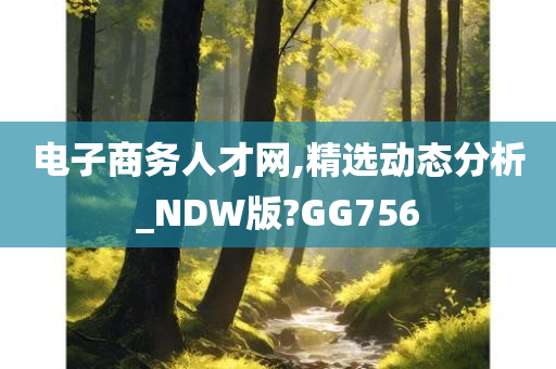 电子商务人才网,精选动态分析_NDW版?GG756