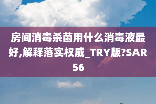 房间消毒杀菌用什么消毒液最好,解释落实权威_TRY版?SAR56