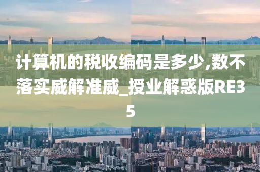 计算机的税收编码是多少,数不落实威解准威_授业解惑版RE35