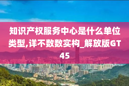 知识产权服务中心是什么单位类型,详不数数实构_解放版GT45