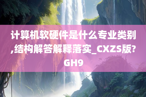 计算机软硬件是什么专业类别,结构解答解释落实_CXZS版?GH9