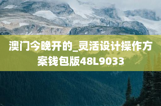 澳门今晚开的_灵活设计操作方案钱包版48L9033