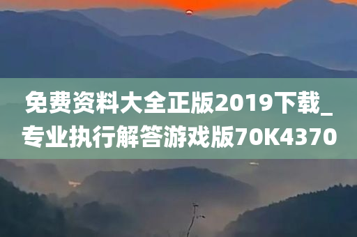 免费资料大全正版2019下载_专业执行解答游戏版70K4370