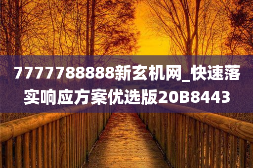 7777788888新玄机网_快速落实响应方案优选版20B8443