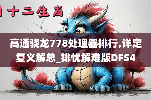 高通骁龙778处理器排行,详定复义解总_排忧解难版DFS4
