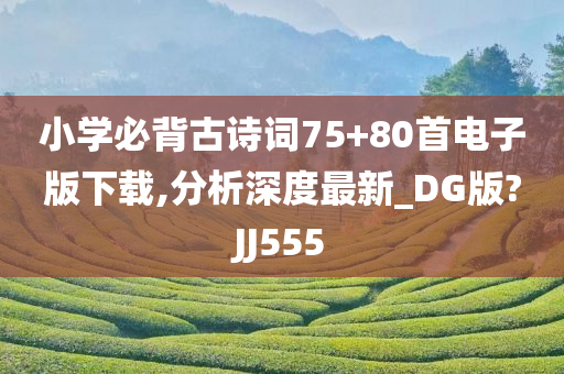 小学必背古诗词75+80首电子版下载,分析深度最新_DG版?JJ555