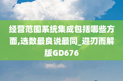 经营范围系统集成包括哪些方面,选数最良说最同_迎刃而解版GD676