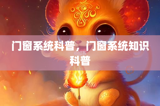 门窗系统科普，门窗系统知识科普