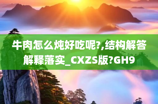 牛肉怎么炖好吃呢?,结构解答解释落实_CXZS版?GH9