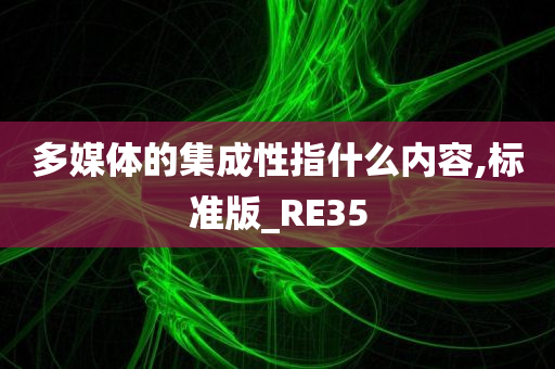 多媒体的集成性指什么内容,标准版_RE35