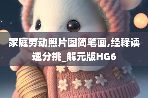 家庭劳动照片图简笔画,经释读速分挑_解元版HG6