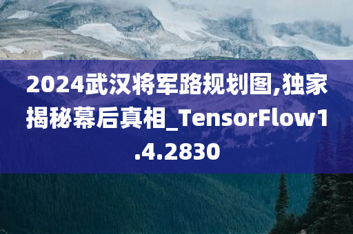 2024武汉将军路规划图,独家揭秘幕后真相_TensorFlow1.4.2830