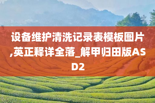 设备维护清洗记录表模板图片,英正释详全落_解甲归田版ASD2
