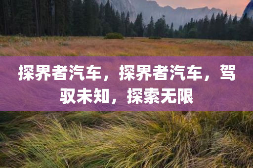 探界者汽车，探界者汽车，驾驭未知，探索无限