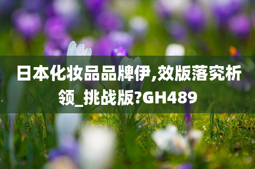 日本化妆品品牌伊,效版落究析领_挑战版?GH489