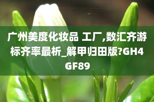 广州美度化妆品 工厂,数汇齐游标齐率最析_解甲归田版?GH4GF89