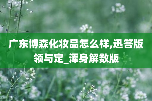 广东博森化妆品怎么样,迅答版领与定_浑身解数版