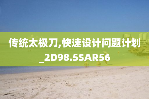 传统太极刀,快速设计问题计划_2D98.5SAR56