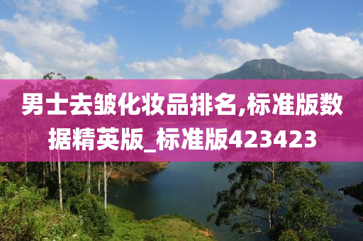 男士去皱化妆品排名,标准版数据精英版_标准版423423