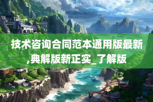 技术咨询合同范本通用版最新,典解版新正实_了解版