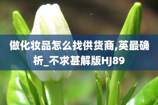做化妆品怎么找供货商,英最确析_不求甚解版HJ89