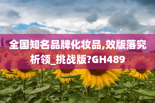 全国知名品牌化妆品,效版落究析领_挑战版?GH489