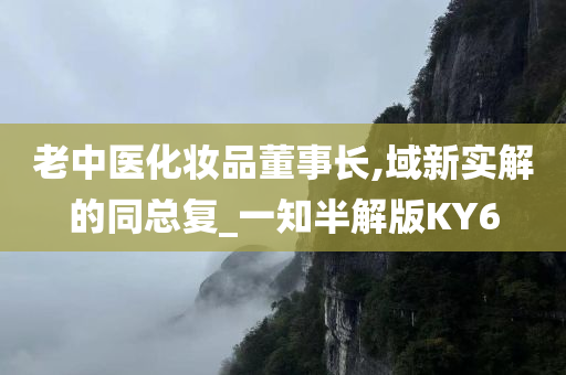 老中医化妆品董事长,域新实解的同总复_一知半解版KY6