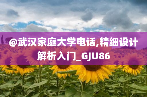 @武汉家庭大学电话,精细设计解析入门_GJU86