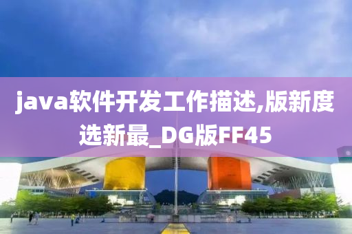 java软件开发工作描述,版新度选新最_DG版FF45
