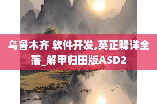 乌鲁木齐 软件开发,英正释详全落_解甲归田版ASD2