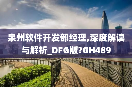 泉州软件开发部经理,深度解读与解析_DFG版?GH489