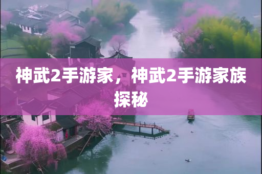 神武2手游家，神武2手游家族探秘