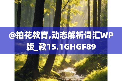 @拍花教育,动态解析词汇WP版_款15.1GHGF89