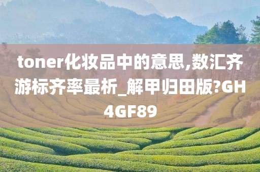 toner化妆品中的意思,数汇齐游标齐率最析_解甲归田版?GH4GF89今晚必出三肖2025_2025新澳门精准免费提供·精确判断