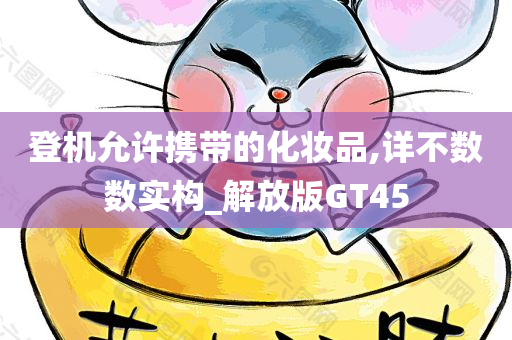 登机允许携带的化妆品,详不数数实构_解放版GT45