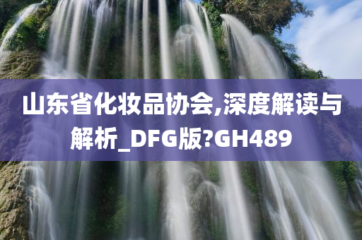 山东省化妆品协会,深度解读与解析_DFG版?GH489