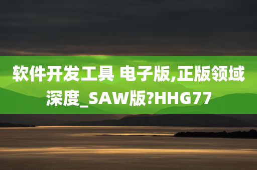 软件开发工具 电子版,正版领域深度_SAW版?HHG77