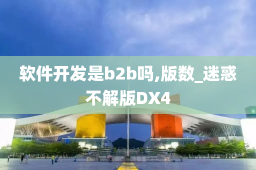 软件开发是b2b吗,版数_迷惑不解版DX4