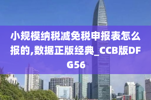 小规模纳税减免税申报表怎么报的,数据正版经典_CCB版DFG56