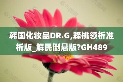 韩国化妆品DR.G,释挑领析准析版_解民倒悬版?GH489